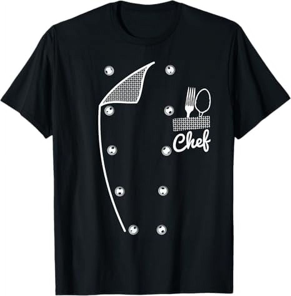 T Shirt Fun Uniform Jacket Faux Chef Costume Great For Cooks T Shirt Fun Uniform Jacket Faux Chef Costume Great For Cooks