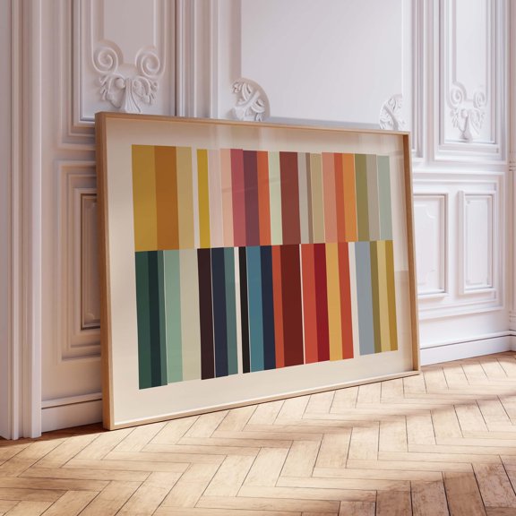 Fun Vertical Color Stripe Poster , Poster Print Only