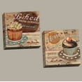 thumbnail image 1 of Fun, Vintage Dessert Cupcake Canvas Signs; Kitchen Decor; Two 12X12 Canvases; Hand-Stretched and Ready to Hang!, 1 of 1
