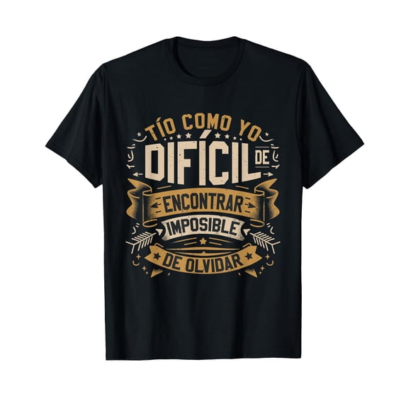 Fun Vintage Style Black T-Shirt for Mexican Uncle Gifts - Perfect for Announcing Pregnancies