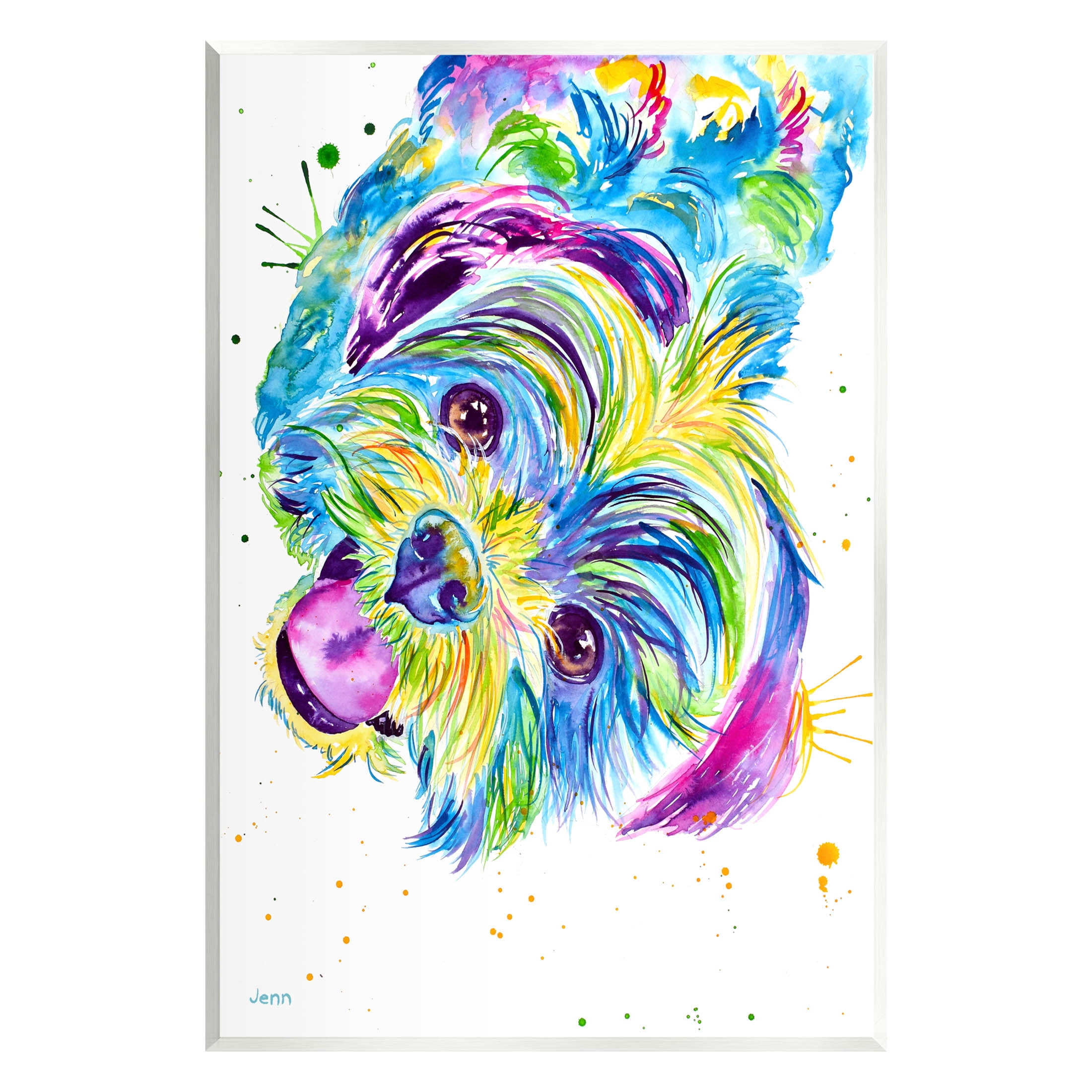 Fun Vivid Shih Tzu Puppy Animals & Insects Graphic Art Unframed Art Print Wall Art