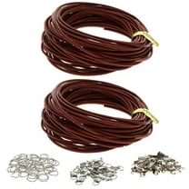 Fun-Weevz 1.8mm Brown Genuine Leather Cord for Jewelry Making for Adults
