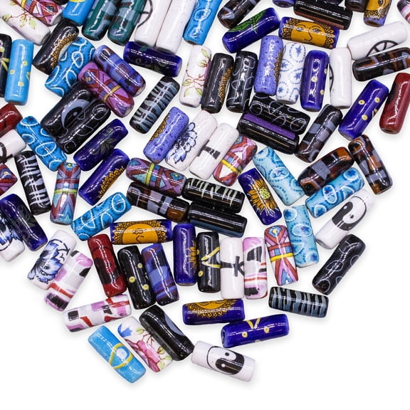 150 Porcelain Bead Kit for Jewelry Making (Assorted)