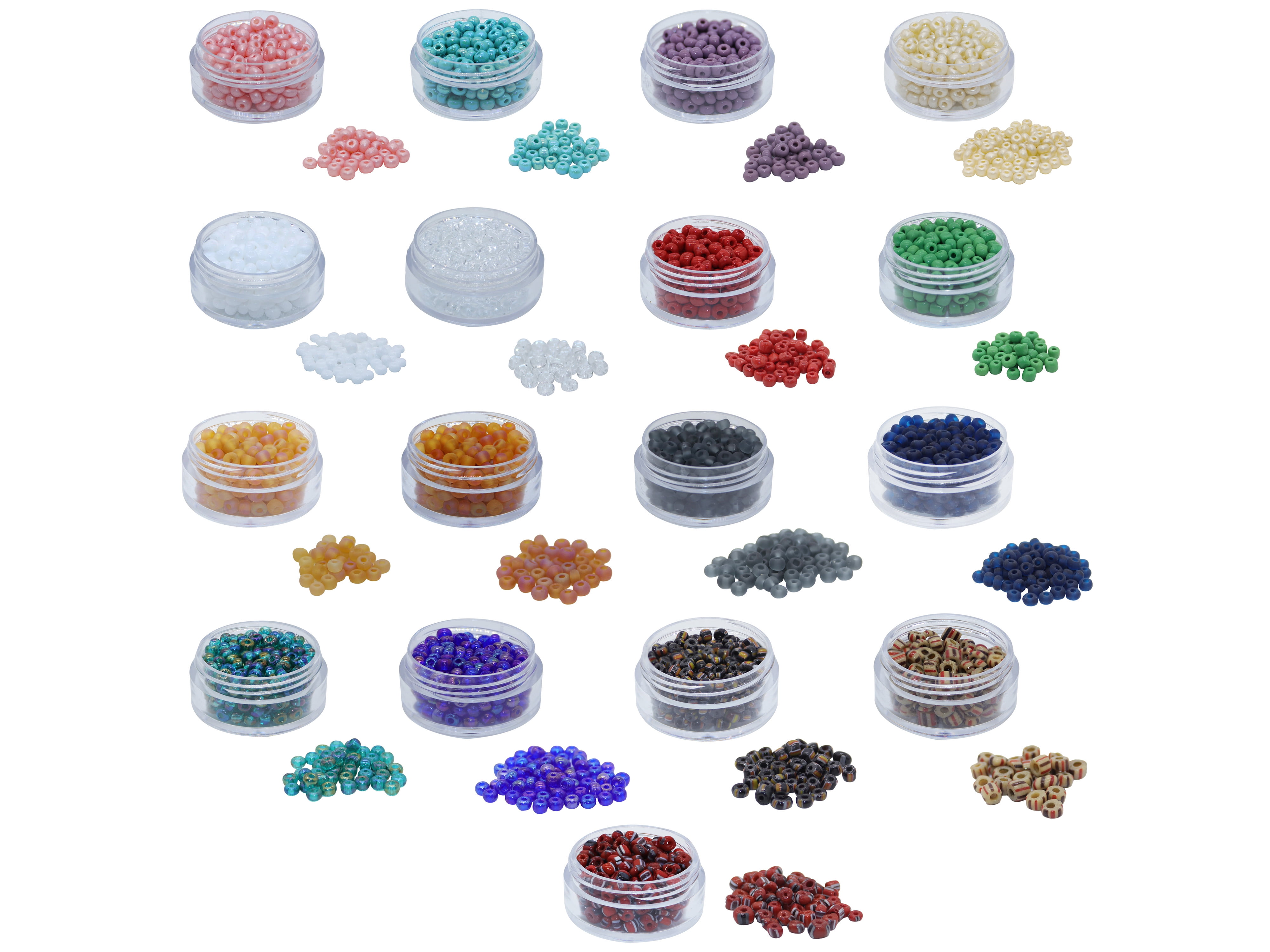 Fun-Weevz 3600 PCS 6-0 Glass Seed Beads for Jewelry Making Adults