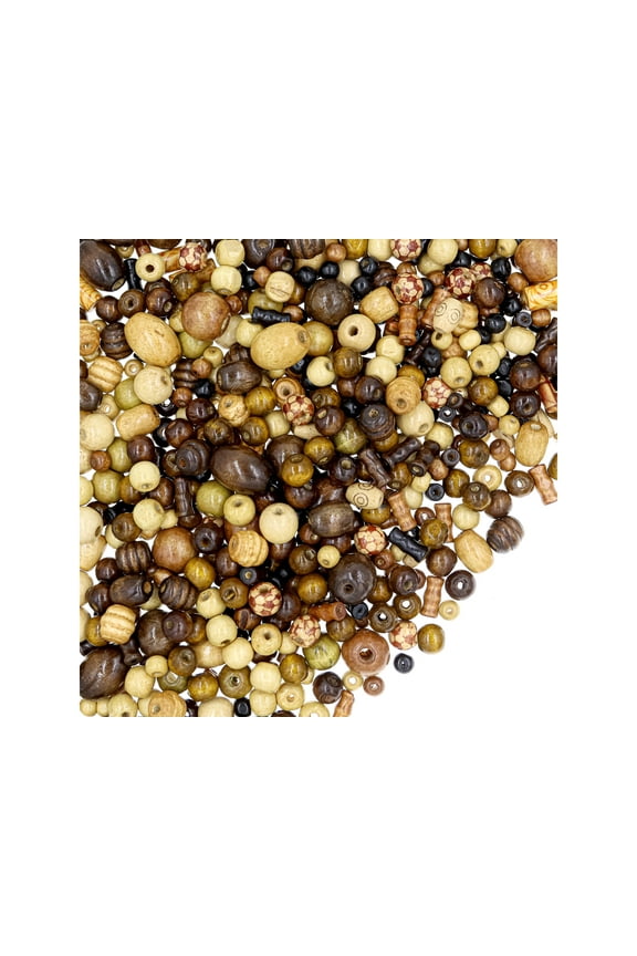 Over 700 PCS Wooden Beads for Jewelry Making Adults, Assorted African Beads, Brown and Natural Craft Wood Beads for Bracelets and Necklace Jewelry