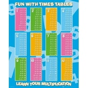 Fun With Times Tables Multiplication Educational Chart Poster 16x20 inch