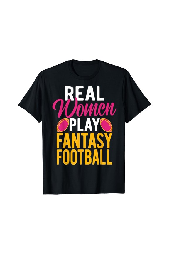 Fun Women Play Fantasy Football FFL Champ Gift T-Shirt, Unisex T-Shirt