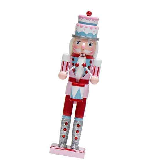 Fun Wood Nutcrackers Candy Theme Pink Holiday Decors Christmas Gift