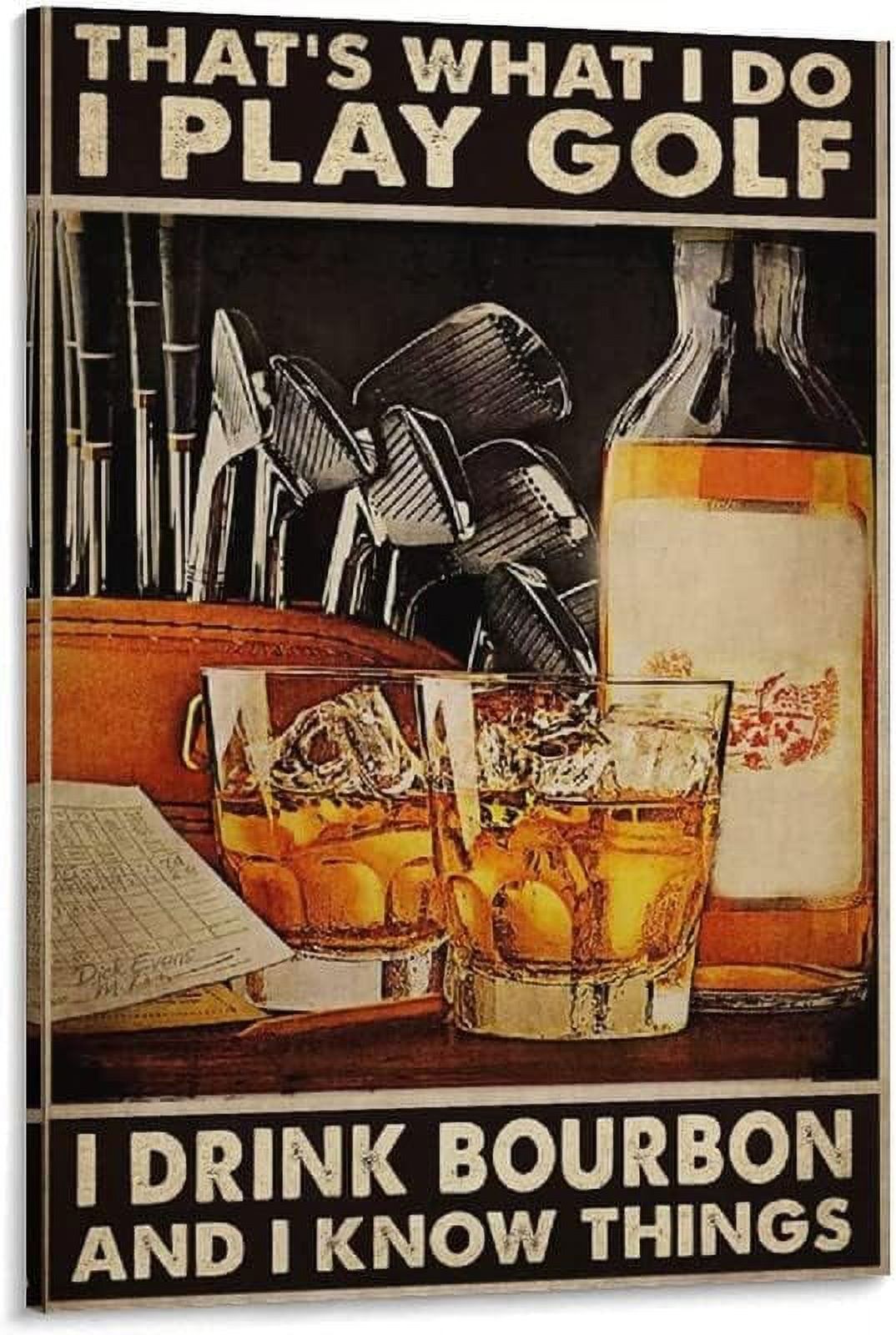 Fun Wooden 500 Piece Jigsaw Puzzle That's What I Do I Play Golf I Drink Bourbon and I Know Things Puzzle - Thanksgiving Christmas Birthday Adult Children's Intellectual Learning Toys - image 1 of 7
