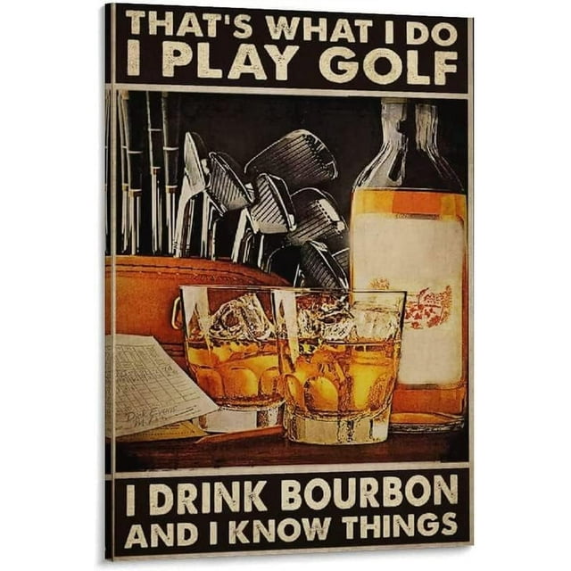 Fun Wooden 500 Piece Jigsaw Puzzle That's What I Do I Play Golf I Drink Bourbon and I Know Things Puzzle - Thanksgiving Christmas Birthday Adult Children's Intellectual Learning Toys