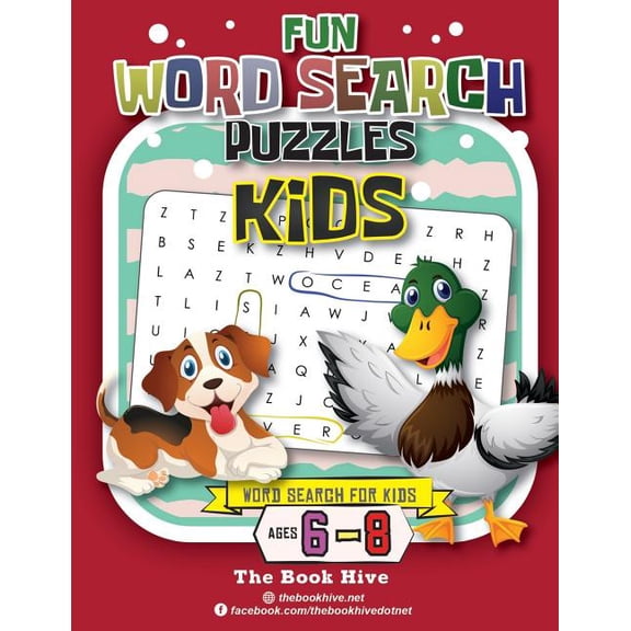 Fun Word Search Puzzles Kids: Word Search for Kids Ages 6-8