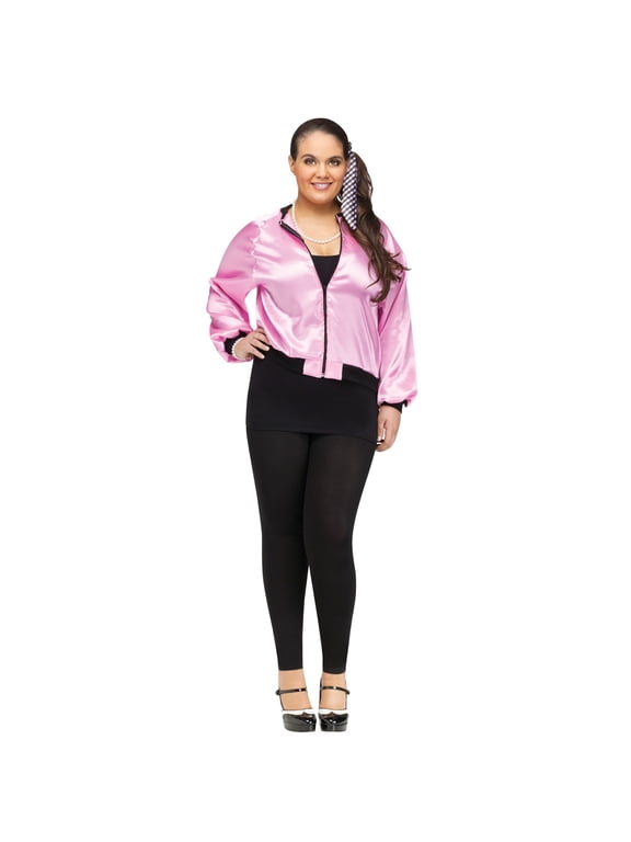 50's Ladies Jacket Adult Plus with Zipper Front for Adults