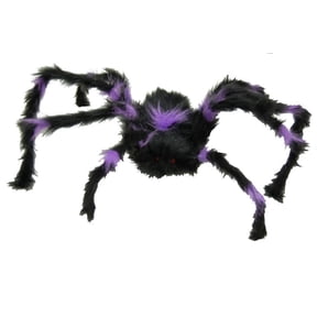 30" Black Hairy Halloween Spider