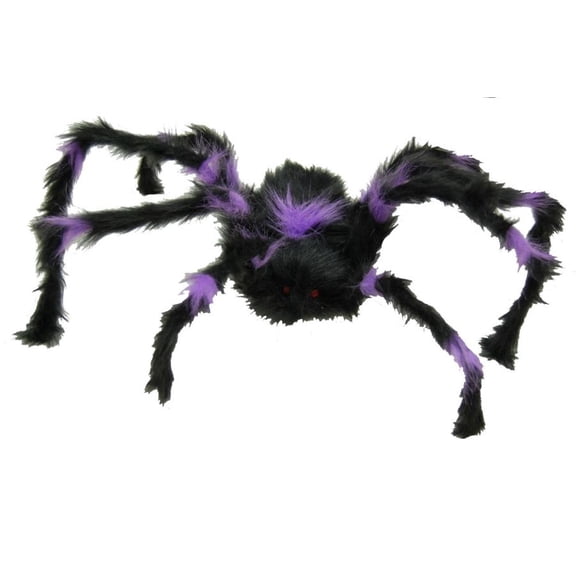 30" Black Hairy Halloween Spider
