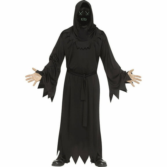 Fun World Adult Electroluminescent Mask Phantom Costume - Size One Size Fits Most - Black