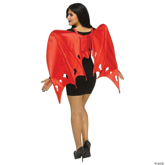 Fun World FW96924RD Adult Red & Satin Wings for Costume