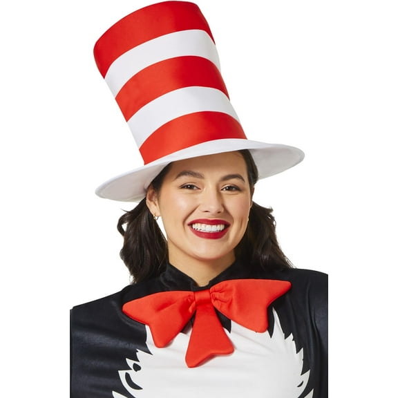 Fun World FW96804 Adults Dr. Seuss the Cat in the Hat Bow Tie & Hat Costume Accessory Kit
