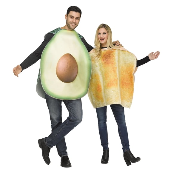Fun World Avocado Toast Halloween Fancy-Dress Costume for Adult, Regular