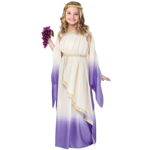 Fun World Big Girls' Lavender Goddess Costume,Small (4-6)