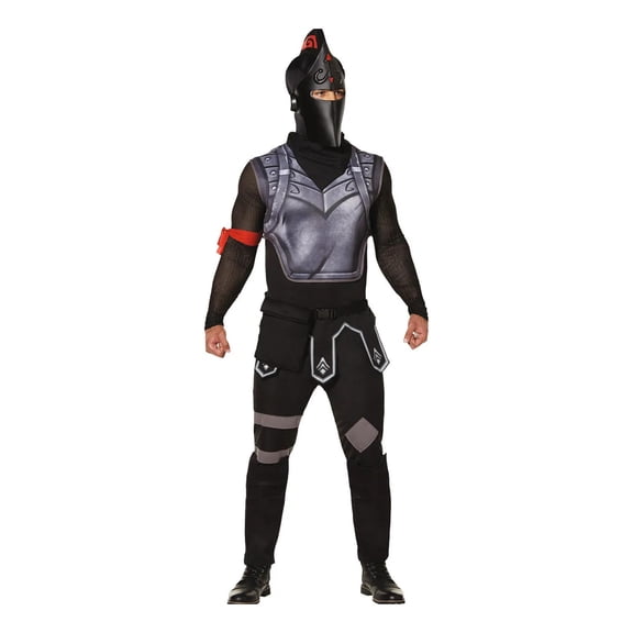 Fun World Black Knight Fancy-Dress Costume for Adults with Halloween Theme, Adult Size M