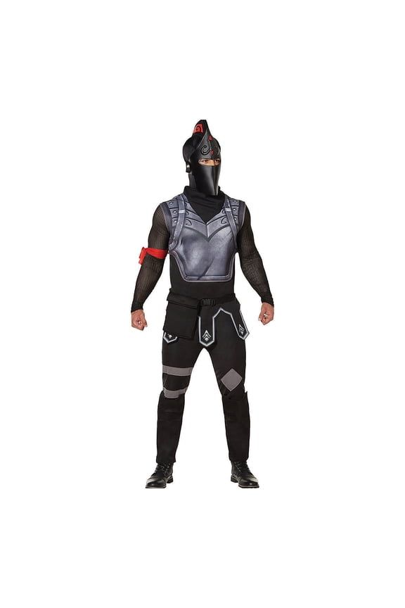Black Knight Fancy-Dress Costume for Adults with Halloween Theme, Adult Size M