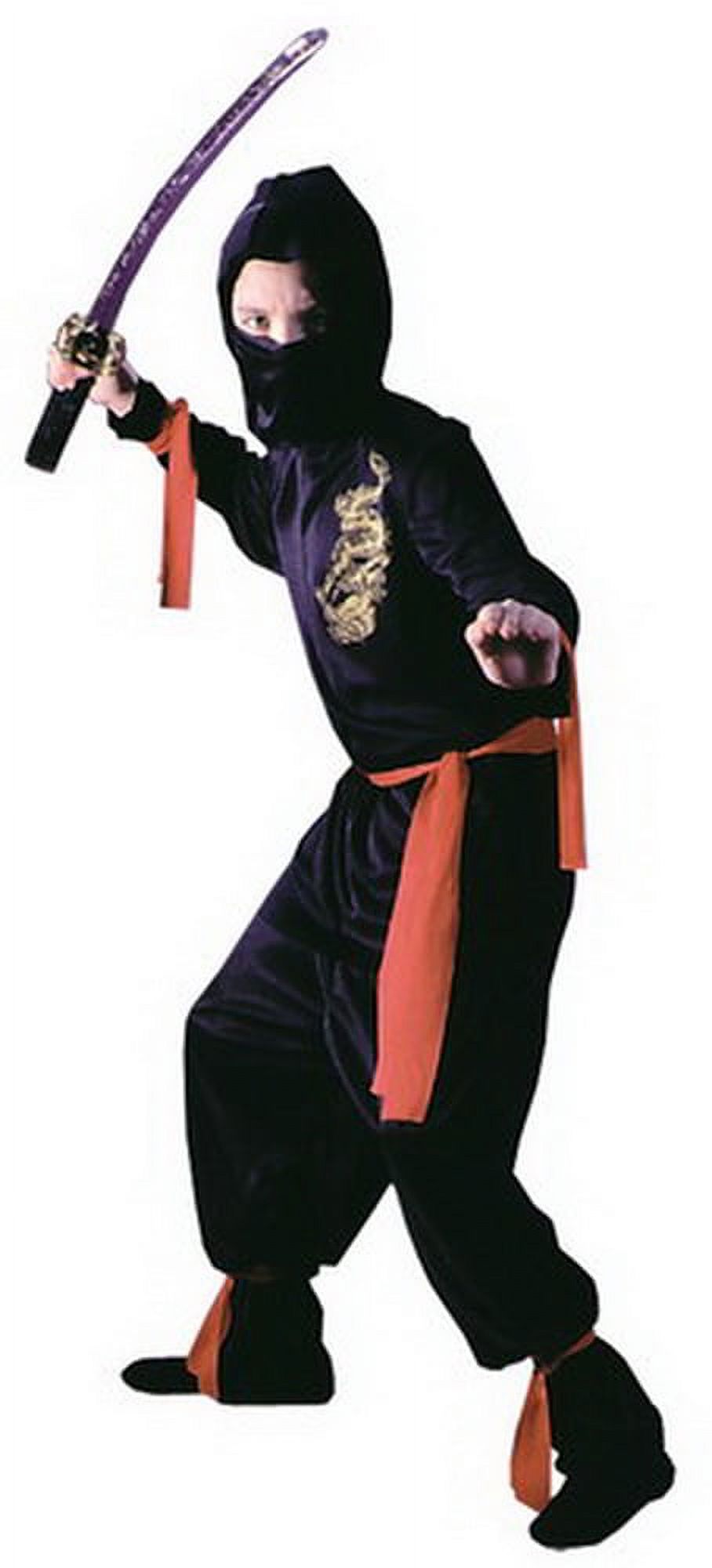 Fun World Black Ninja Halloween Fancy-Dress Costume for Child, Little Boys S - image 1 of 2