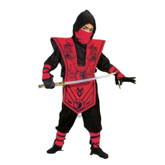 Fun World Boys Complete Ninja Costume Red Small (4-6)