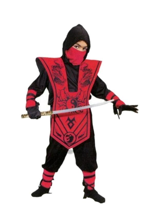Fun World Boys Complete Ninja Costume Red Small (4-6)