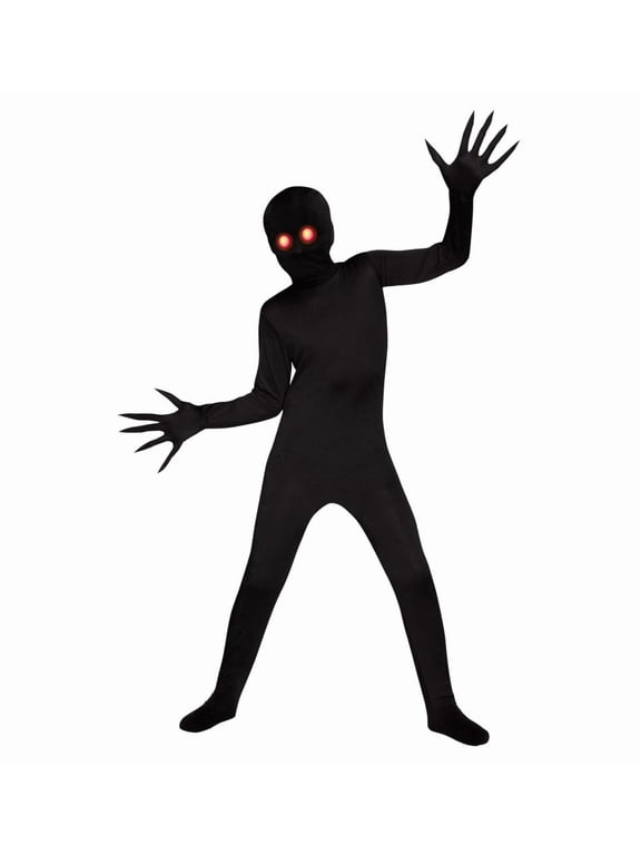 Boys Fade Eye Shadow Demon Costume with Lights Up for Child, Boys XL