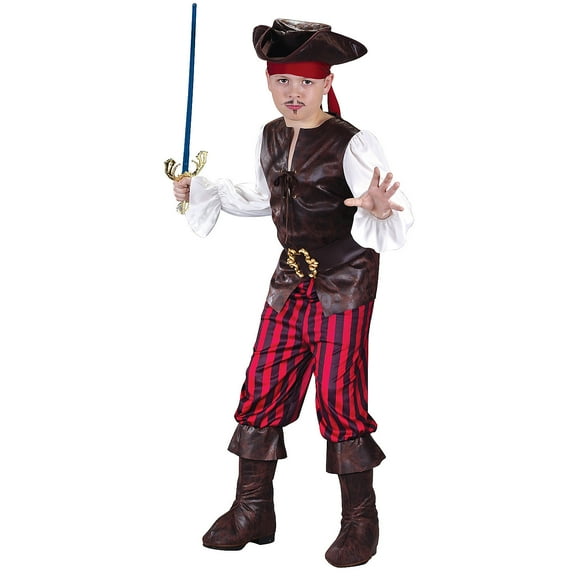 Fun World Boys' High Seas Buccaneer Pirate Costume - Size 8-10