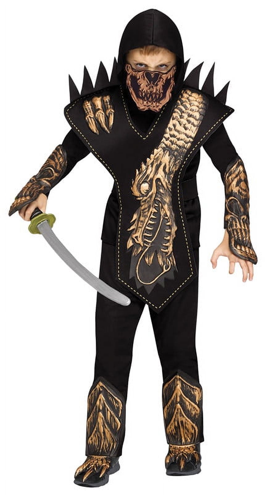 Fun World Boys' Skull Dragon Ninja Costume - Size 5-6