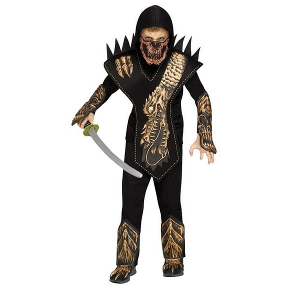 Fun World Boys' Skull Dragon Ninja Costume - Size 5-6