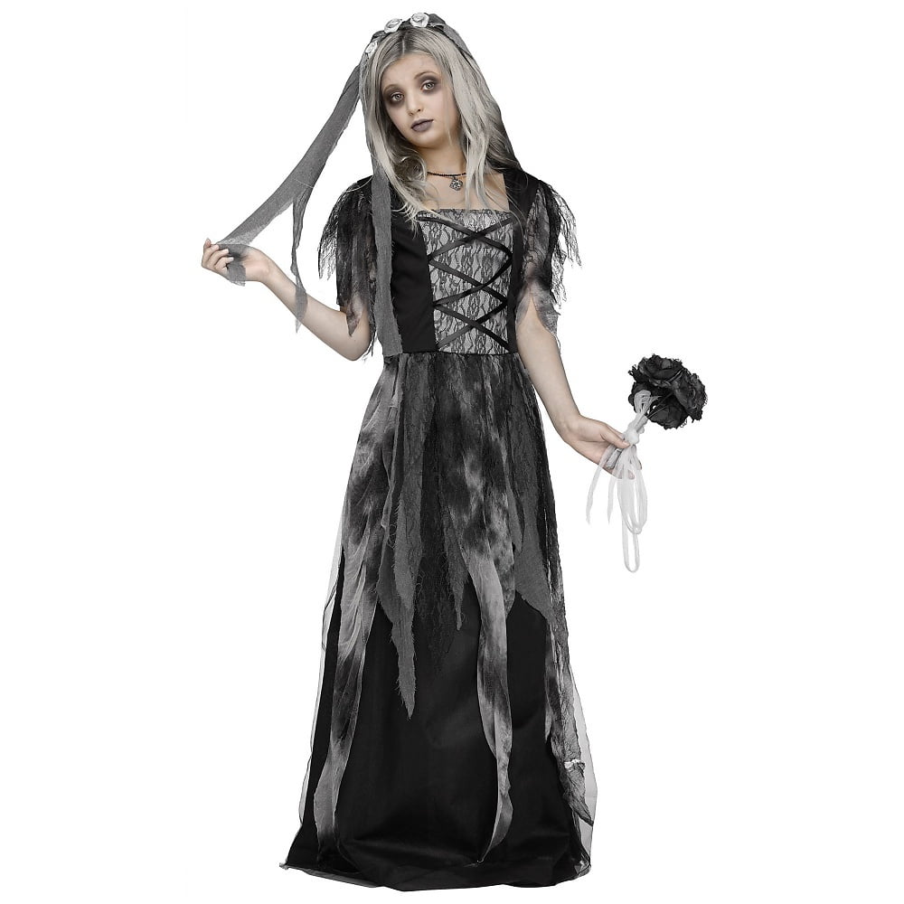 Halloween Ghost Bride Cosplay Costume Dress Veil Vampire Tulle Fancy Dress  | Fruugo BH