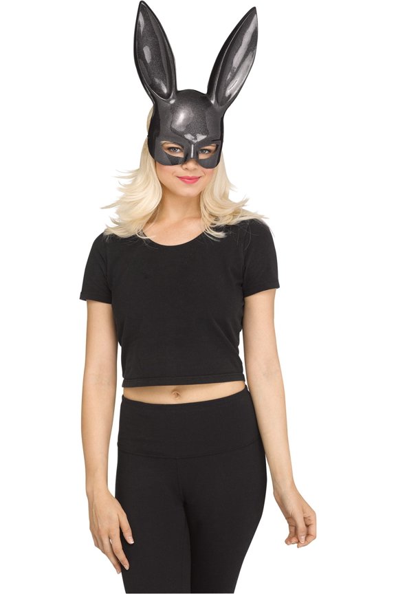 Bunny Mask Black Glitter