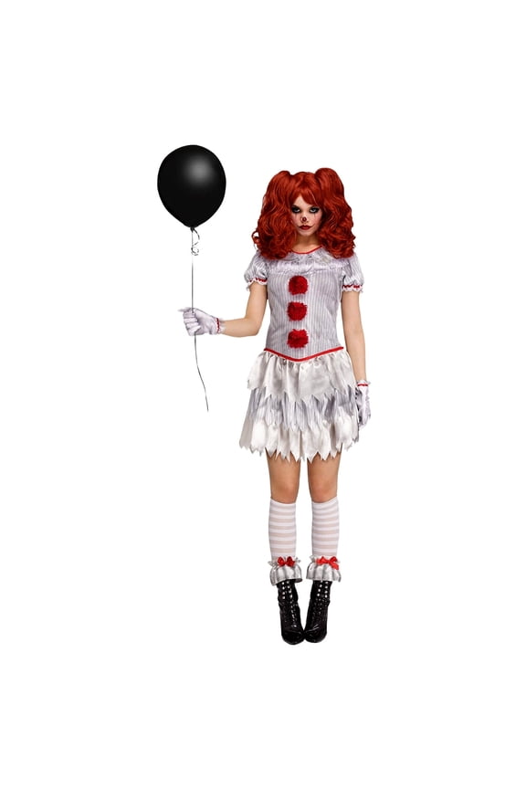 Costumes Womens Carnevil Clown Small White