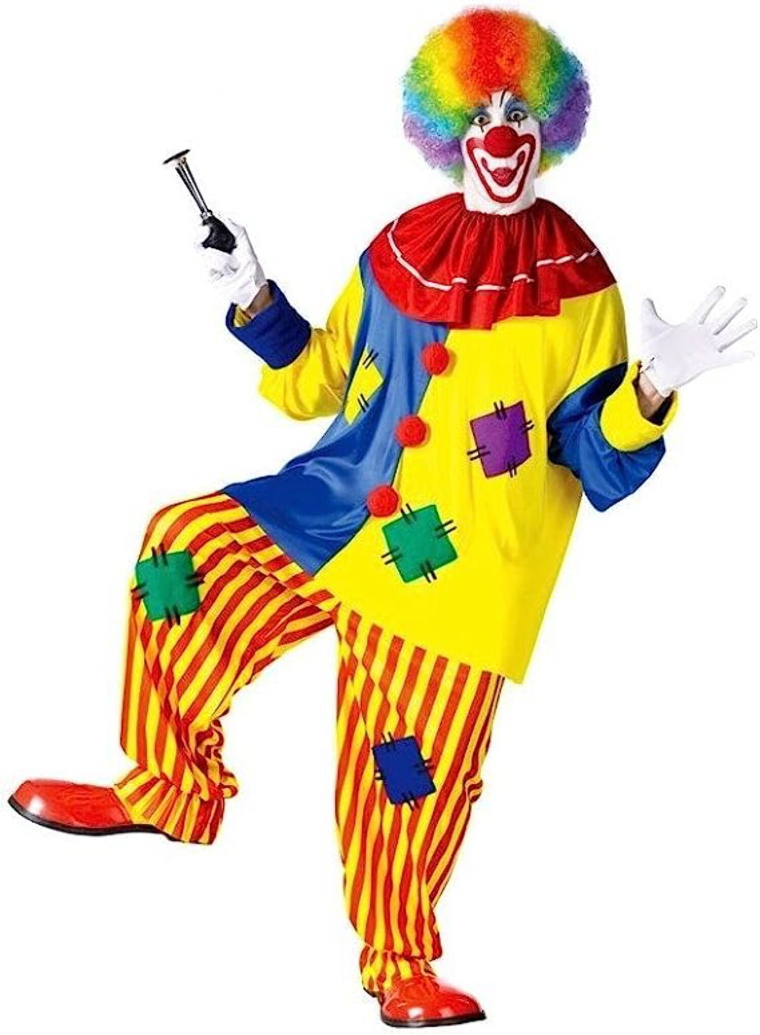 Fun World Big Top Clown Adult Halloween Costume, Multicolor Top with — free download