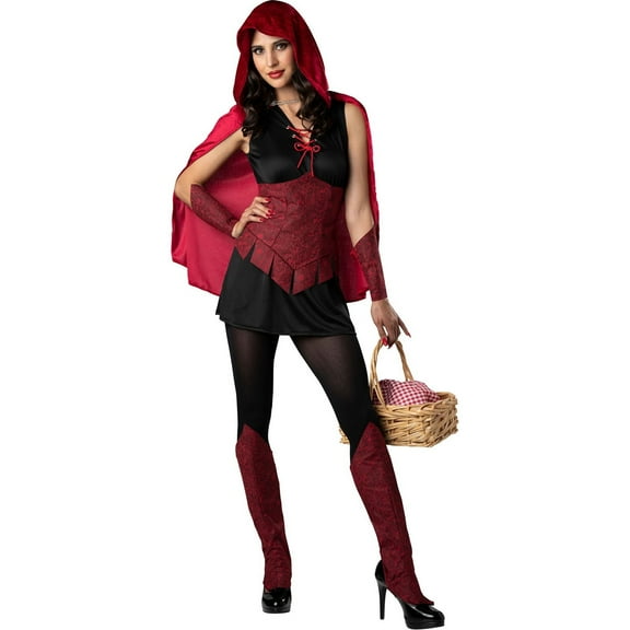 Fun World Costumes Forest Red Riding Hood Women's Halloween Fancy-Dress Costume for Adult, L
