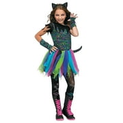 Fun World Costumes Rainbow Cat Girls Halloween Fancy-Dress Costume for Child, M