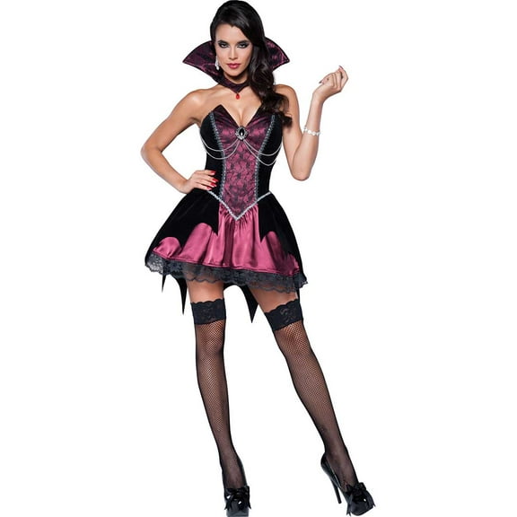 Fun World Costumes Sexy Vampire Women's Halloween Fancy-Dress Costume for Adult, XL (16-18)