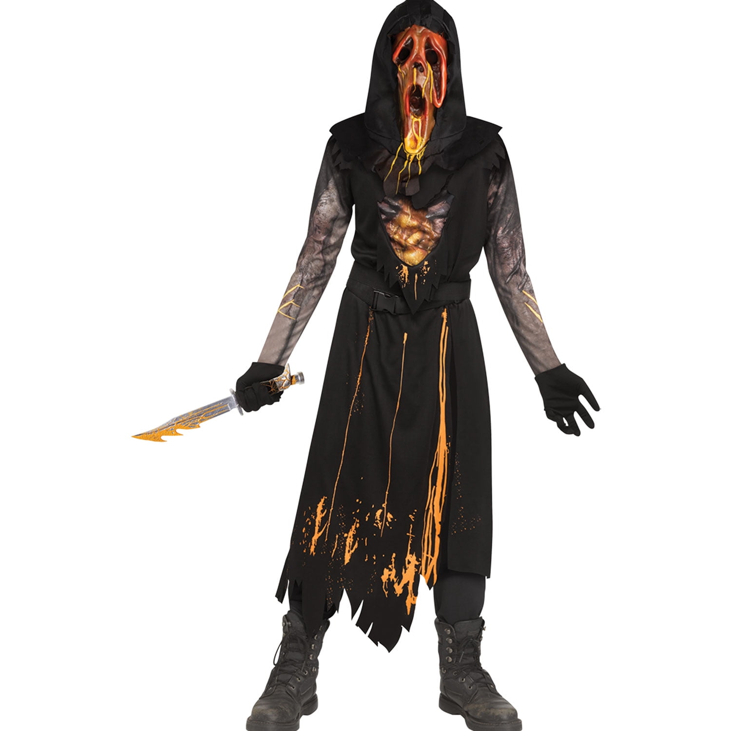 Fun World Dead By Daylight Scorched Ghost Face Halloween Fancy-Dress Costume for Child, Little Boys M (8-10)