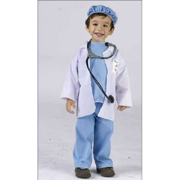 Fun World Doctor Fancy-Dress Costume for Children with Accessories, Kids Size 4-6