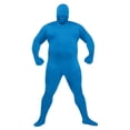 thumbnail image 1 of Fun World FW131265BU Adult's Plus Size Blue Skin Suit Costume, 1 of 2
