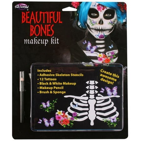 Fun World FW5659BB Skeleton Beautiful Makeup Kit Costume
