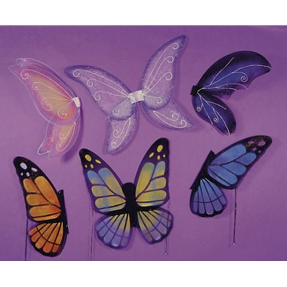 Fun World FW8100FBU Blue & Black Fairy Wings