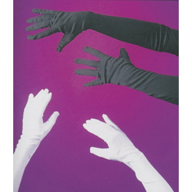 Fun World FW8110BK Adult 20 1/2" Opera Gloves Black