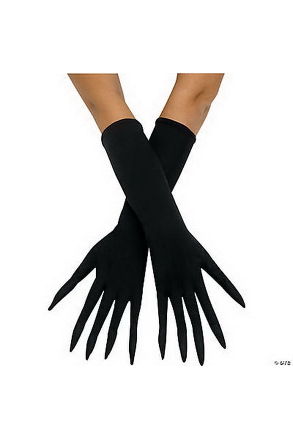 Black Pointy Finger Gloves Slenderman Horror Costume
