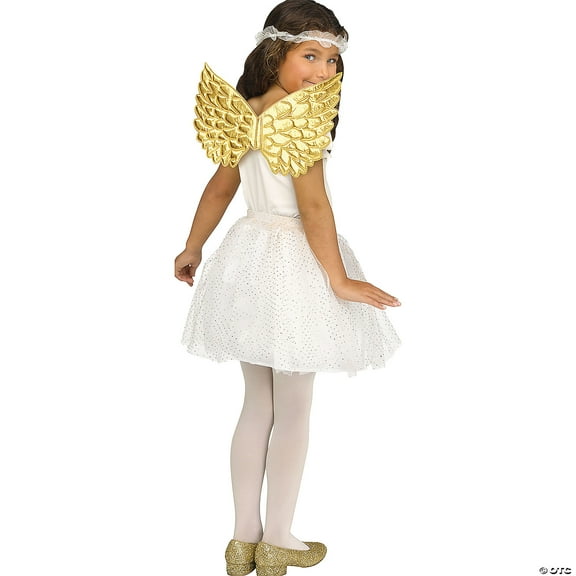 Fun World FW90982GD Gold Metallic Child Wings for Costume
