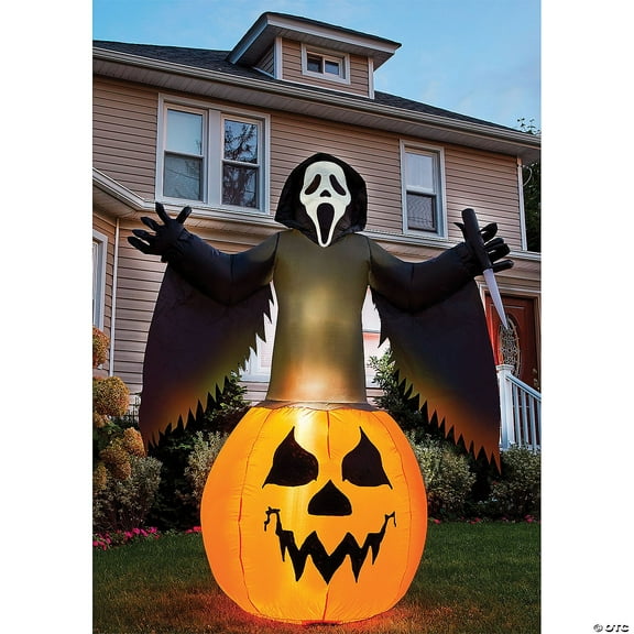 Ghost Face Pumpkin Lawn Inflatable Australia