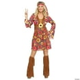 thumbnail image 1 of Fun World Flower Power Women's Costume with Flower Print Dress for Adults, Small-Medium 2-8, 1 of 2