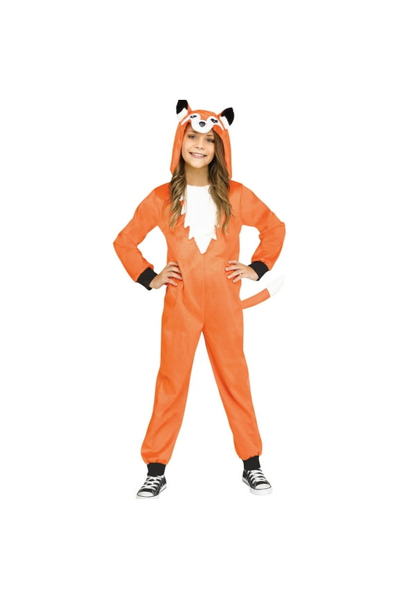 Fox Jumpsuit Halloween Fancy-Dress Costume for Child, Little Girls L (12-14)
